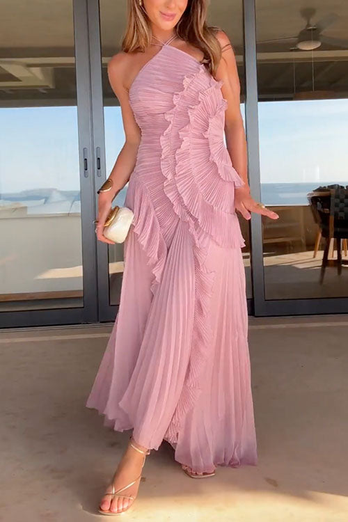 Rosé | Vestido Largo Plisado