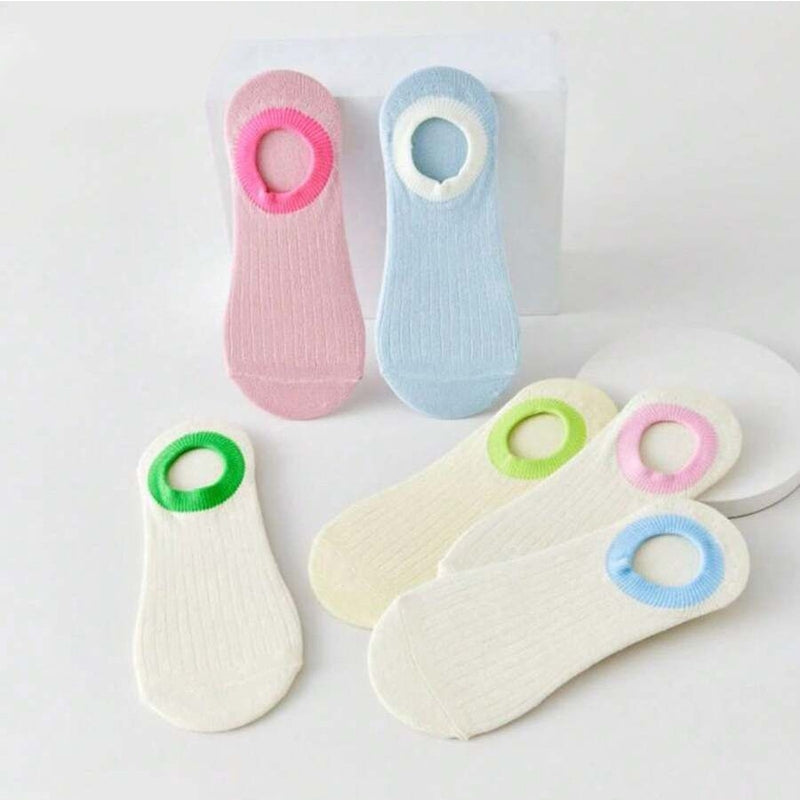Lässige Socken Mit Farbblockmuster