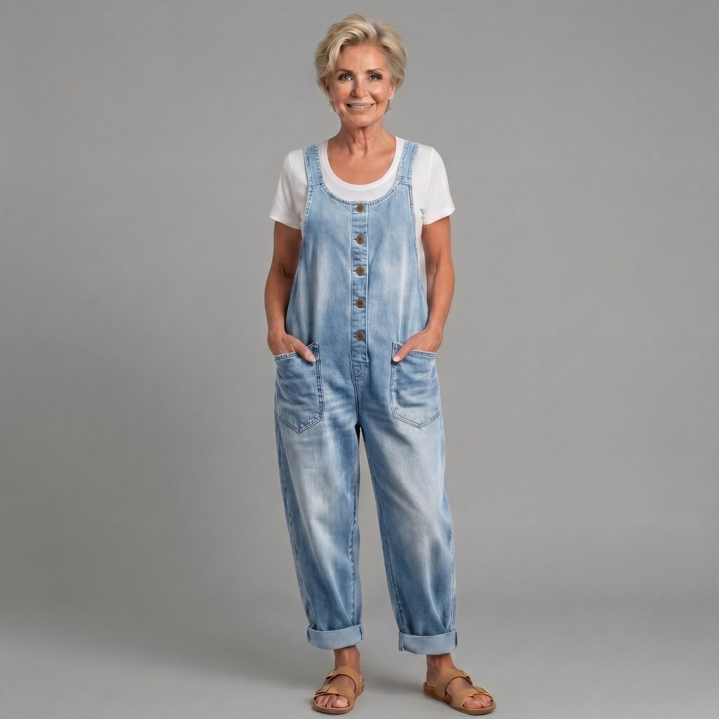 Saylor | Salopette in denim vintage dal fascino senza tempo