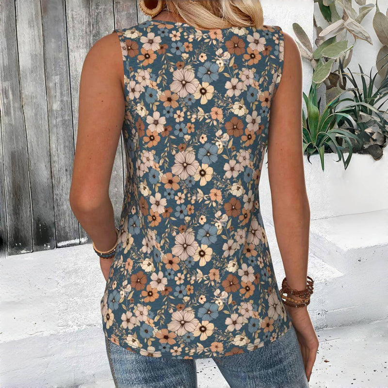 Vintage-Tanktop Mit Blumendruck