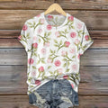 Vintage-T-Shirt Mit Blumendruck