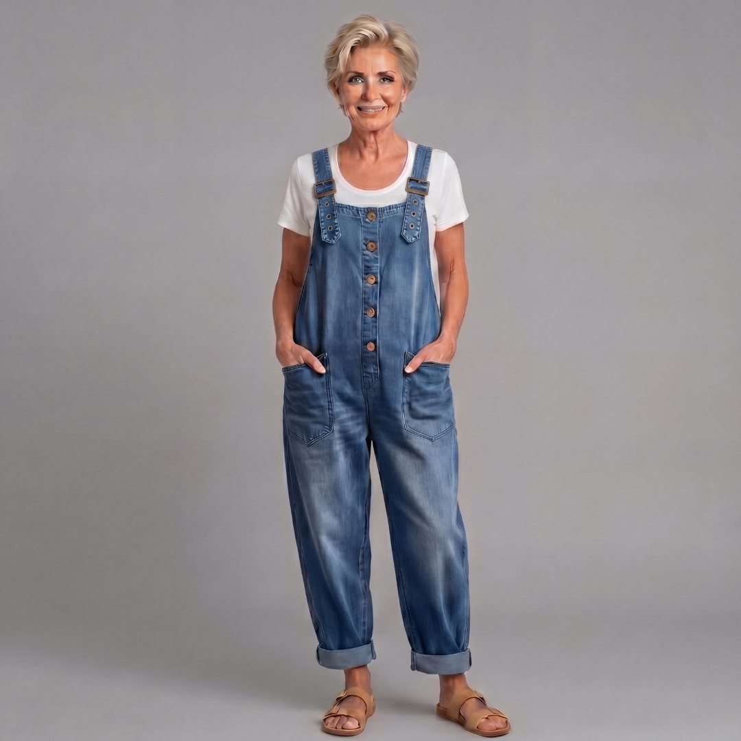 Saylor | Salopette in denim vintage dal fascino senza tempo