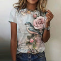 Vintage-T-Shirt Mit Blumendruck