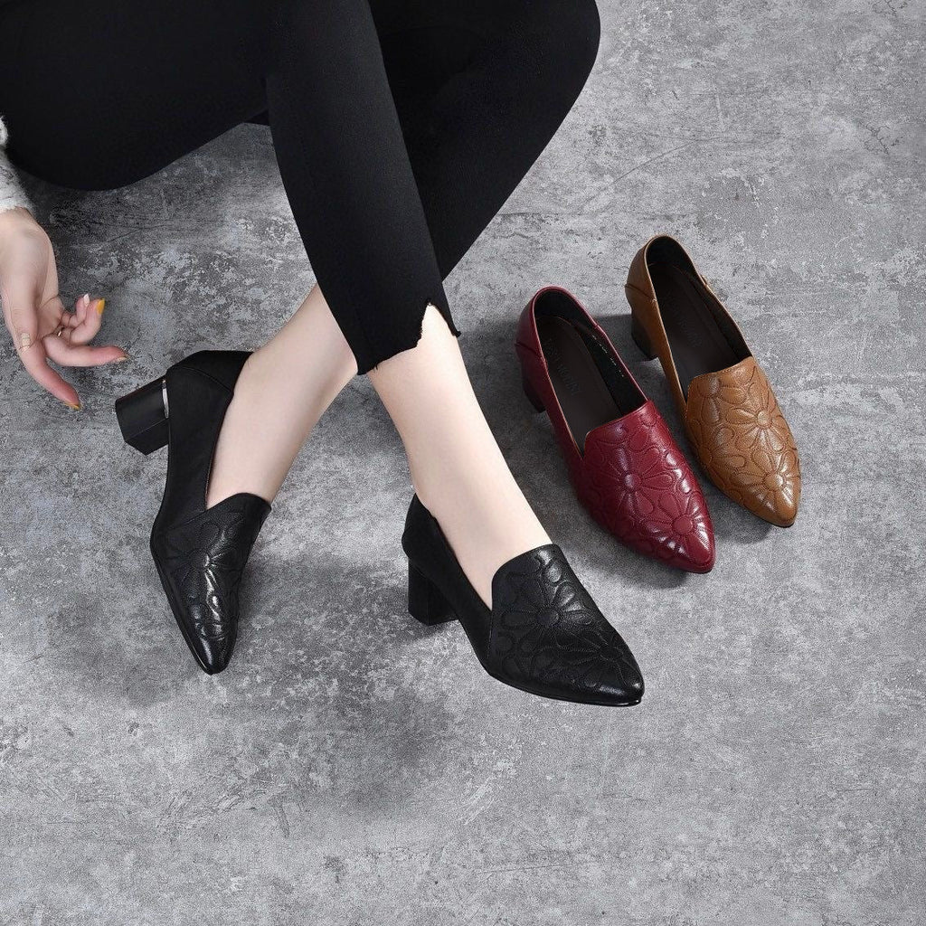Carmen | Zapatos elegantes con relieve floral