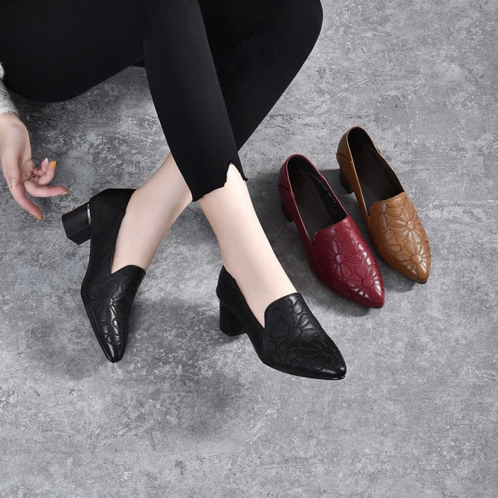 Carmen | Zapatos elegantes con relieve floral