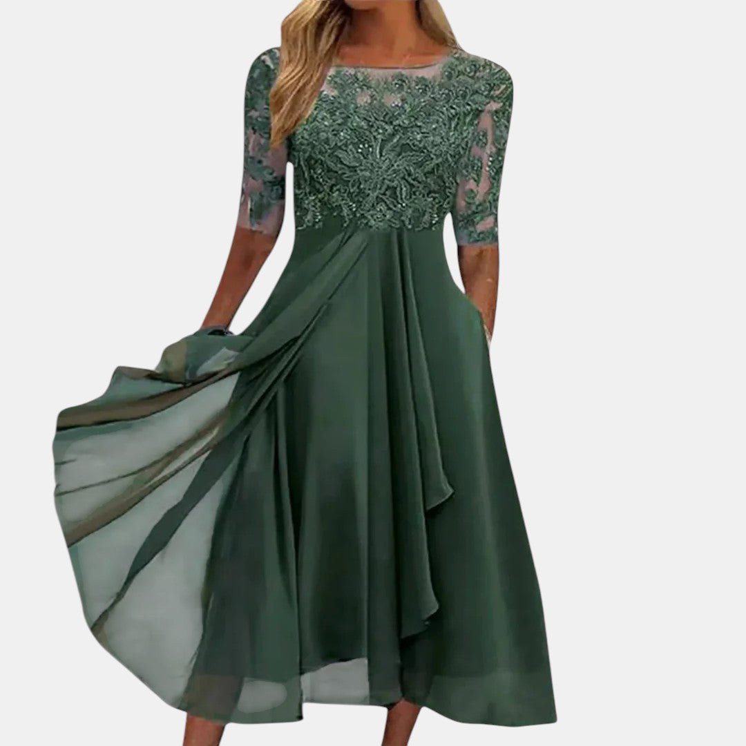 Rhonda | Elegante Abito in Pizzo