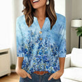 Vintage-Bluse Mit Blumenprint
