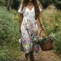 Vintage-Kleid Mit Blumenmuster