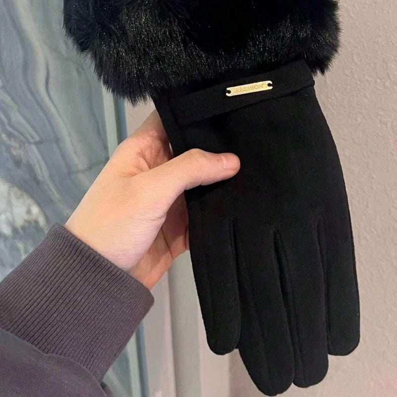 Einfarbige Warme Handschuhe
