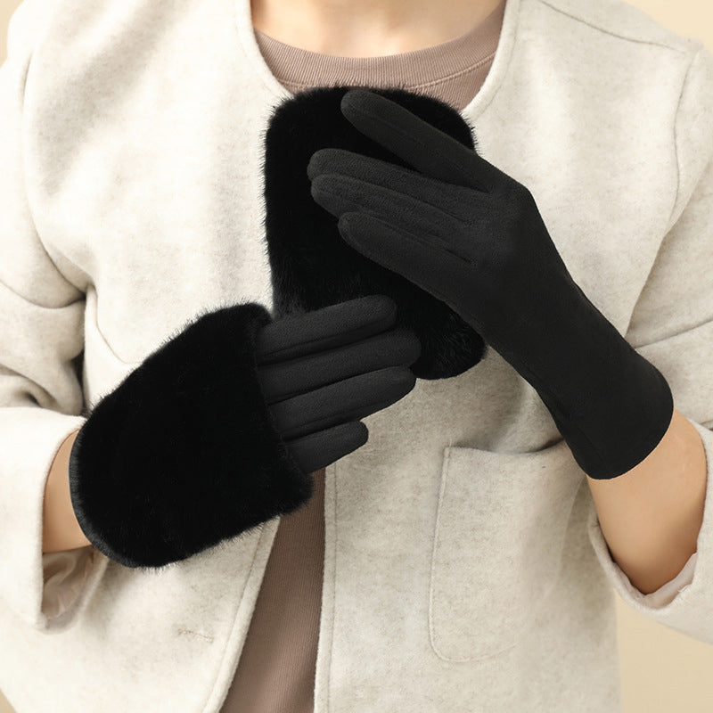Warme Plüschhandschuhe