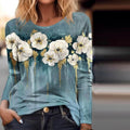 Vintage-T-Shirt Mit Blumendruck