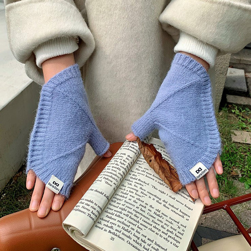 Einfarbige Warme Handschuhe