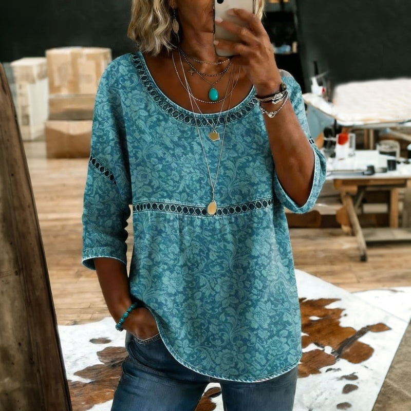Vintage Lässige Bluse