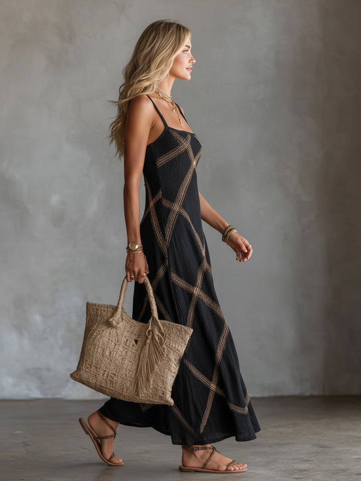 Sofia | Abito Maxi Geometrico