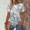 Vintage-T-Shirt Mit Blumendruck