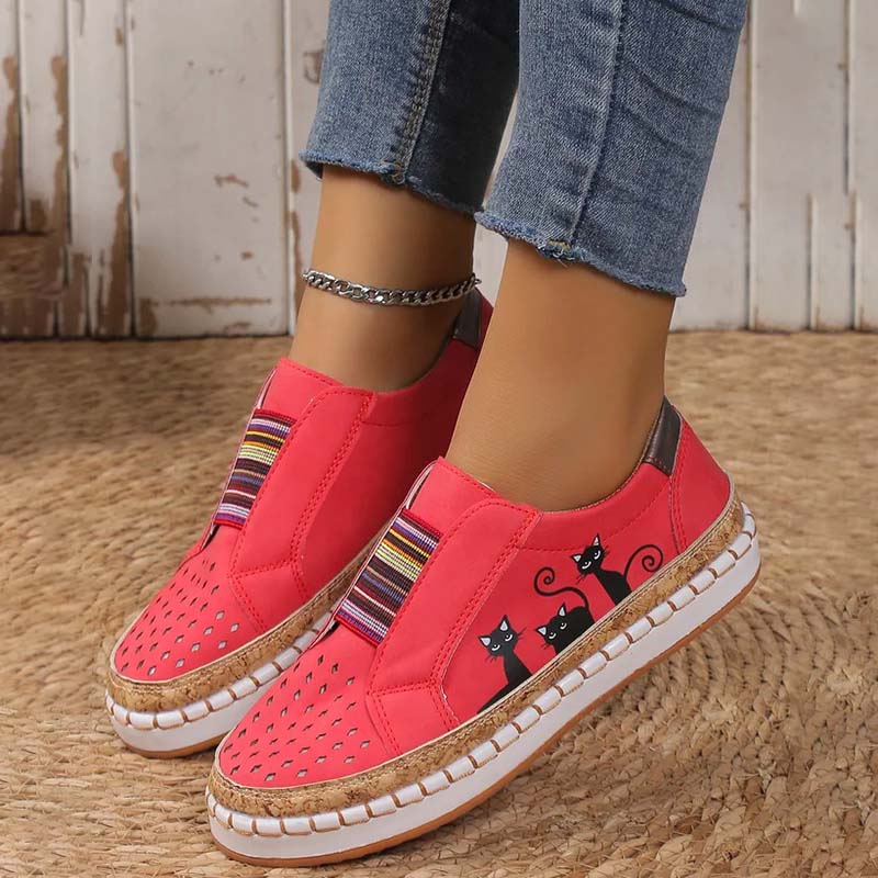 Lässige Schuhe Mit Katzenmuster