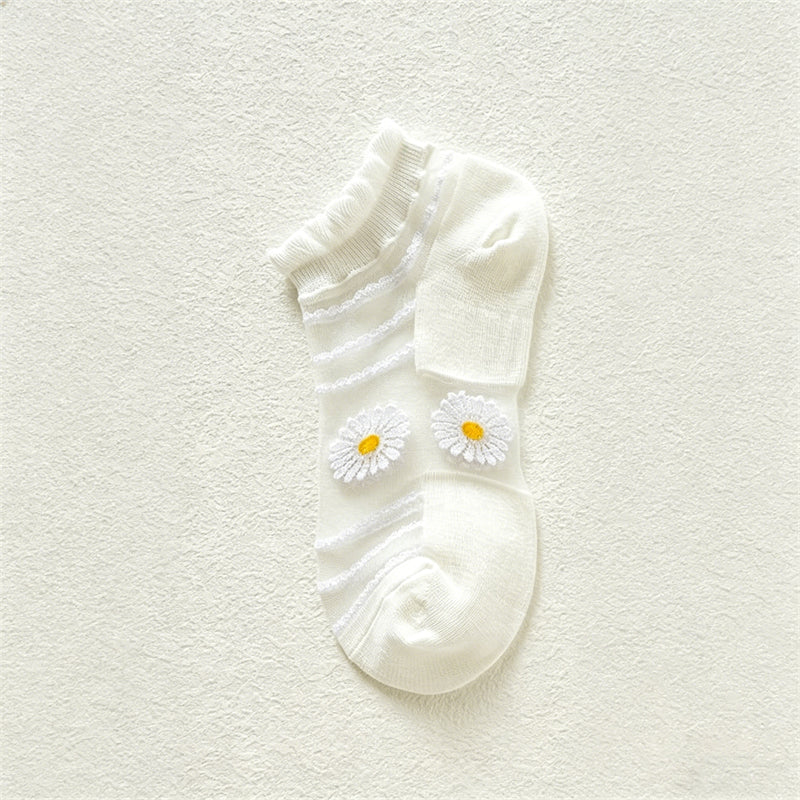 Atmungsaktive Socken Mit Blumenmuster