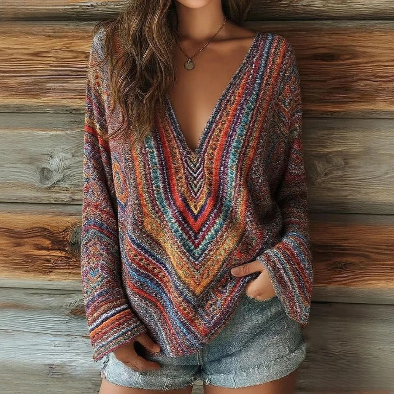 Bunte Vintage Bluse