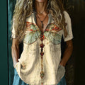 Vintage Lässige Bluse