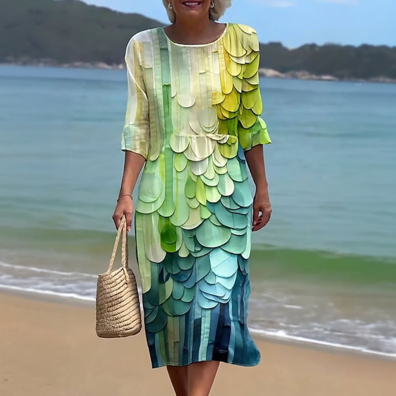 Vintage-Kleid Mit Farbverlauf