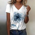 T-Shirt Mit Vintage-Blumendruck