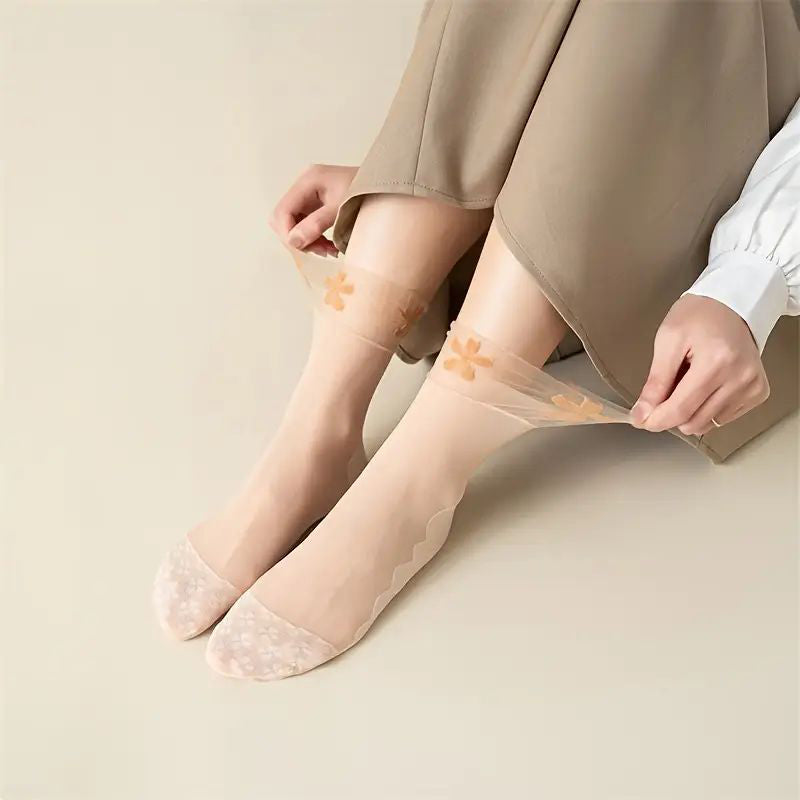 Atmungsaktive Blumensocken