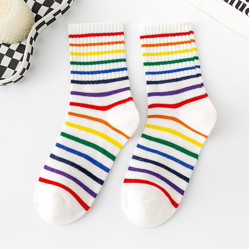 Bunte Gestreifte Socken