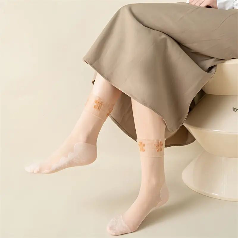 Atmungsaktive Blumensocken