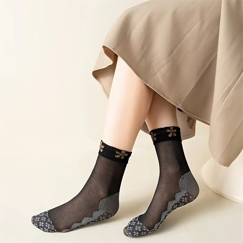 Atmungsaktive Blumensocken