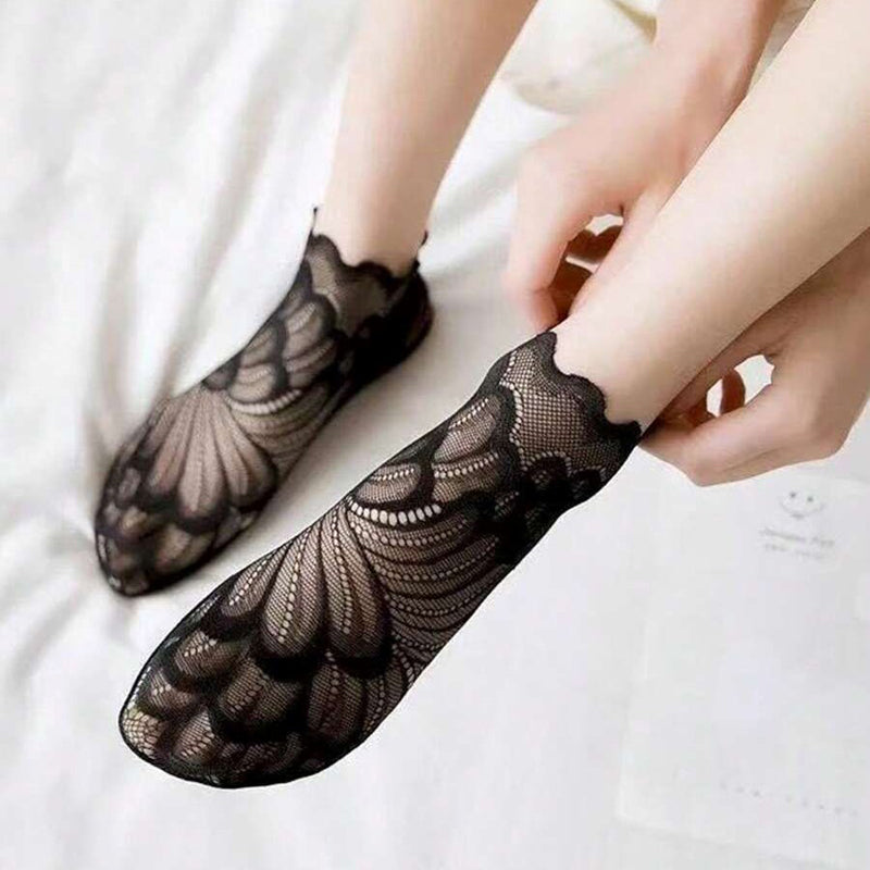 Atmungsaktive Spitzensocken