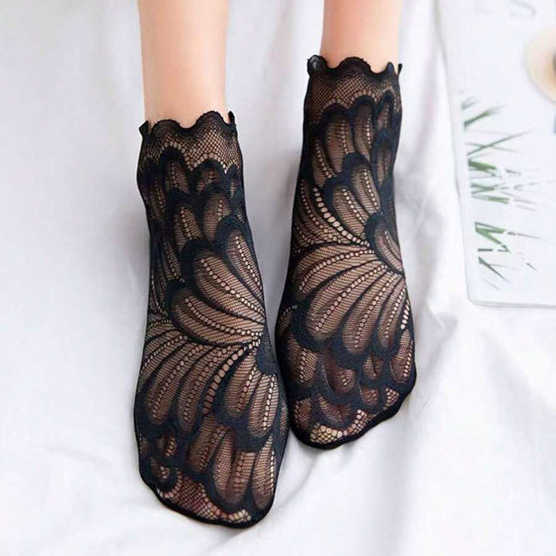 Atmungsaktive Spitzensocken