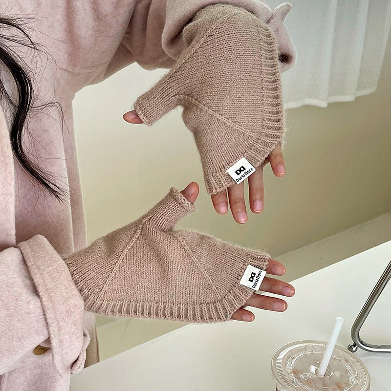 Einfarbige Warme Handschuhe