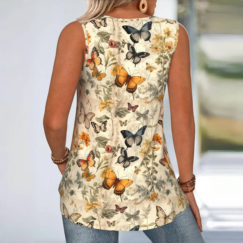 Tanktop Mit Schmetterlings-Print