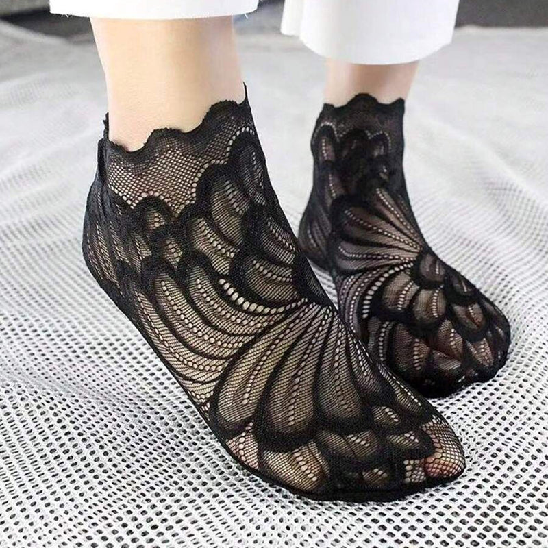 Atmungsaktive Spitzensocken
