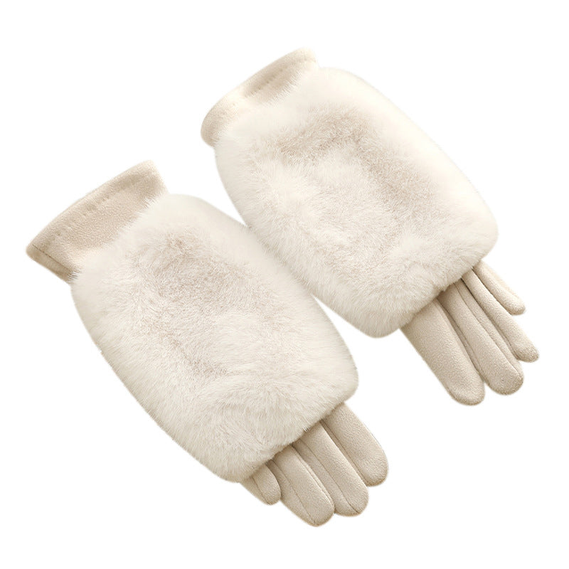 Warme Plüschhandschuhe