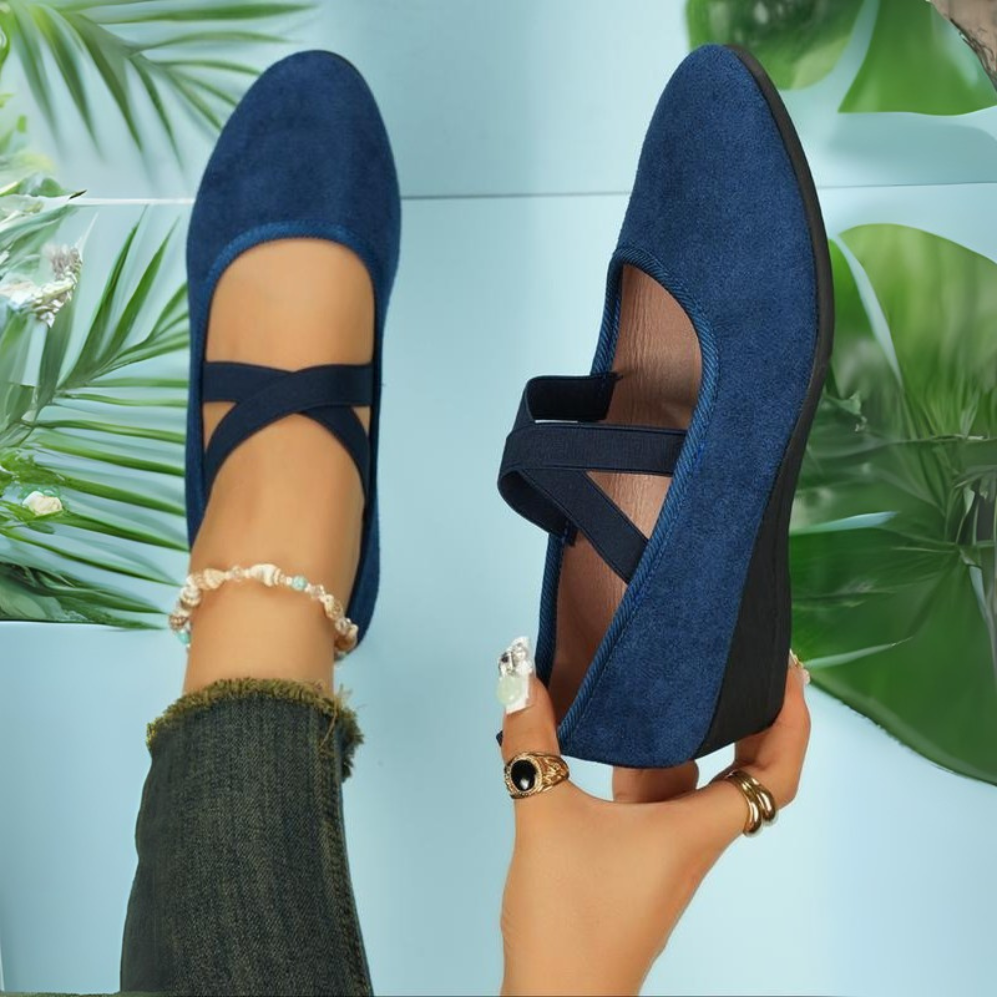 Calerinne | Zapatos bailarinas con cuña cerrada