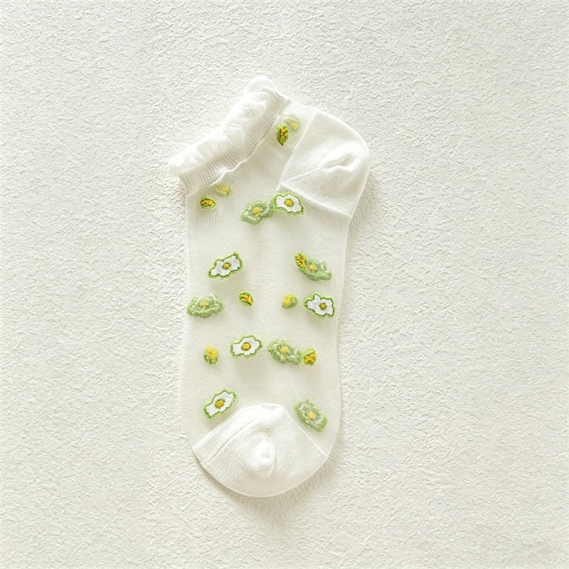 Atmungsaktive Socken Mit Blumenmuster
