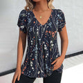 Vintage Bluse Mit Blumendruck