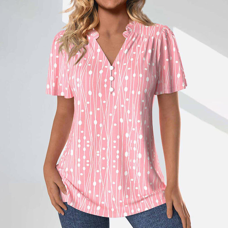 Lässige Polka-Dot-Bluse