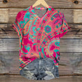 Vintage-T-Shirt Mit Blumendruck