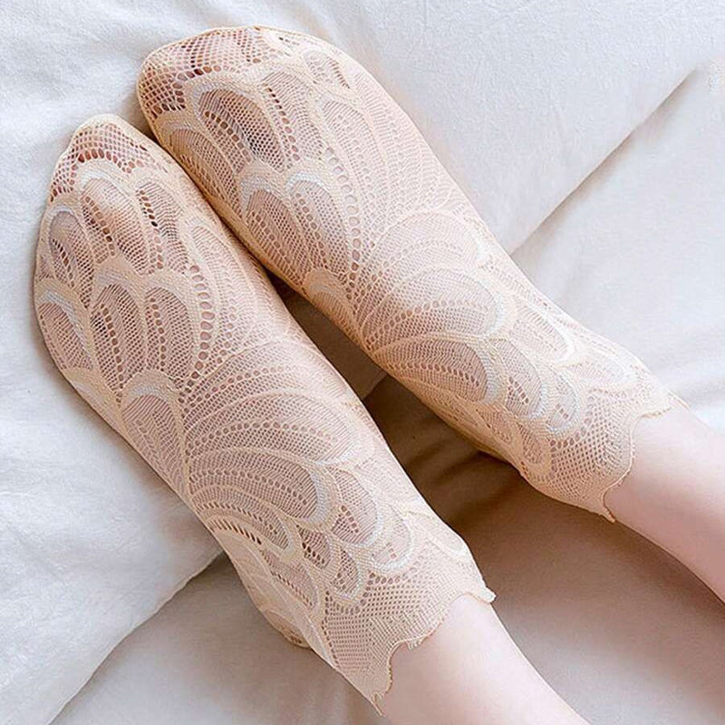 Atmungsaktive Spitzensocken