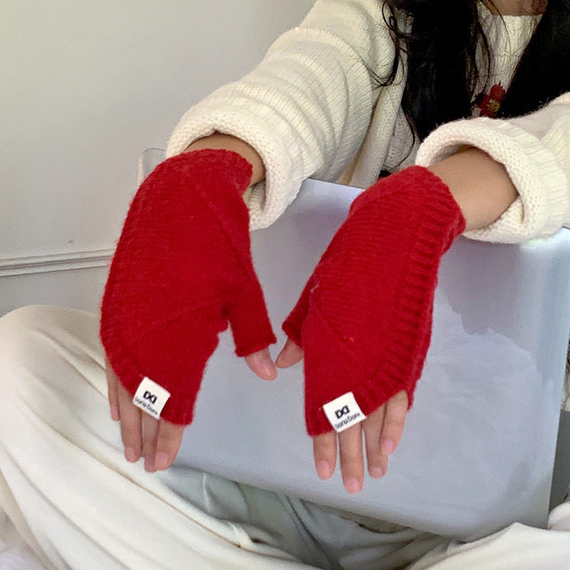 Einfarbige Warme Handschuhe