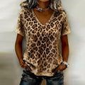 Vintage T-Shirt Mit Leopardenmuster