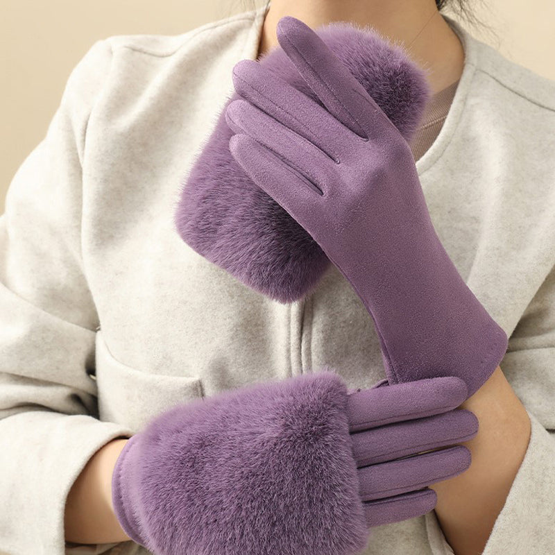 Warme Plüschhandschuhe