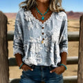 Vintage-Bluse Mit Blumenmuster