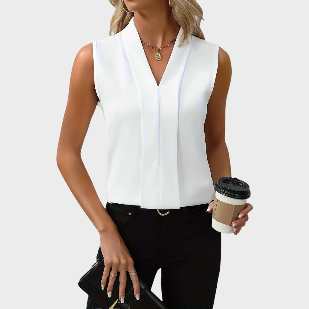 Roma | Blusa Sin Mangas Con Cuello En V