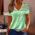 Streifen-T-Shirt Mit Farbverlauf