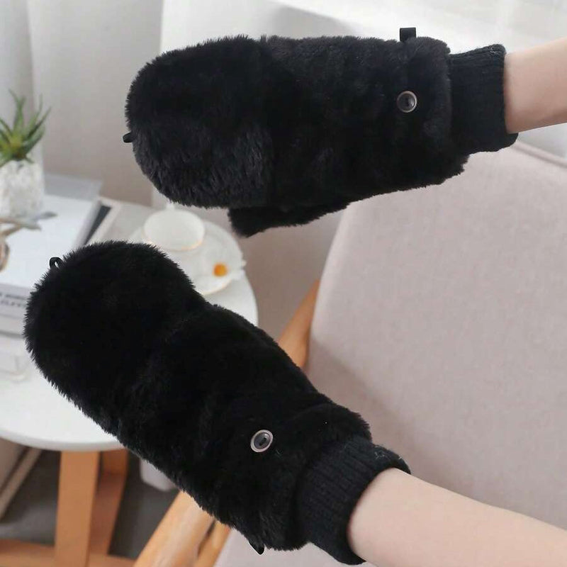 Einfarbig Warme Handschuhe