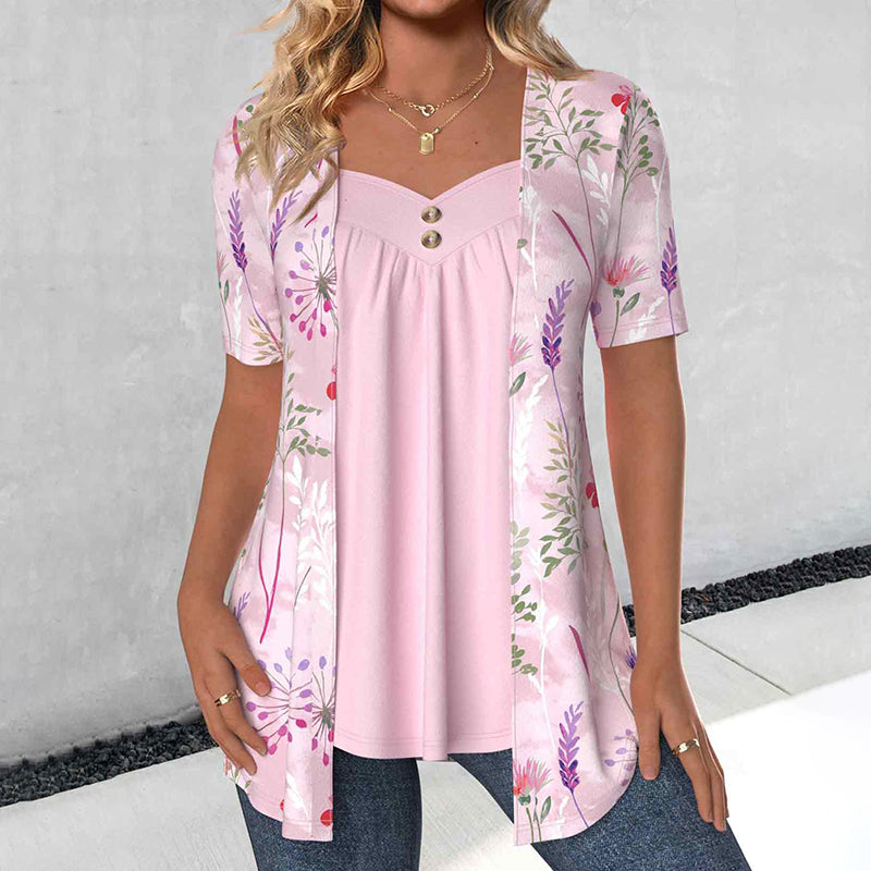 Elegante Bluse Mit Blumendruck