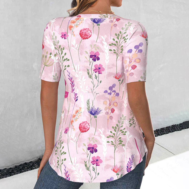 Elegante Bluse Mit Blumendruck
